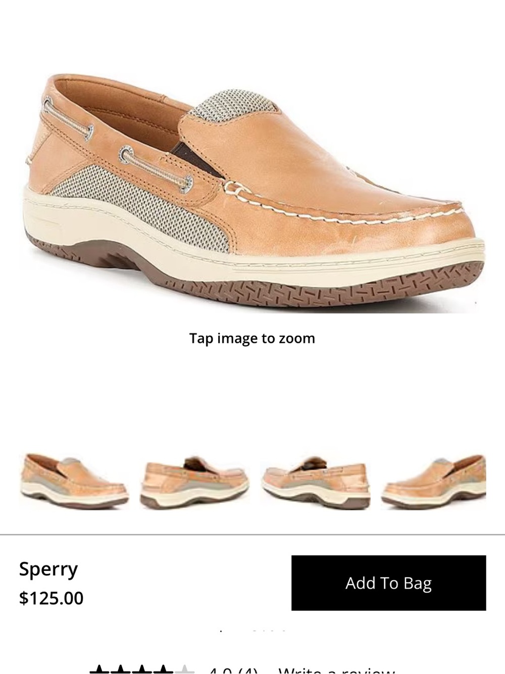 VGUC Sperry Men's Billfish Leather Slip-On Boat Shoe